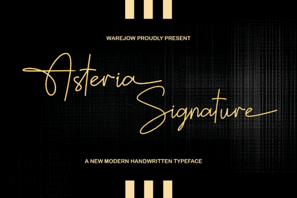 Asteria Signature: A Romantic Handwritten Font for Makers and Designers