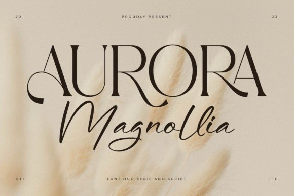 Aurora Magnollia: A Serif Font Duo That Elevates Small Business Branding