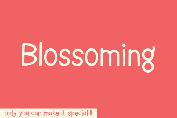 Blossoming: A Unique Script Handwritten Font for Creative Designs