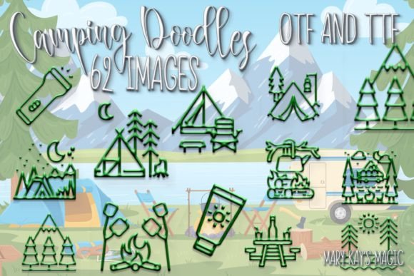 Camping Doodles Font: A Whimsical Touch for Nature-Inspired Publishing