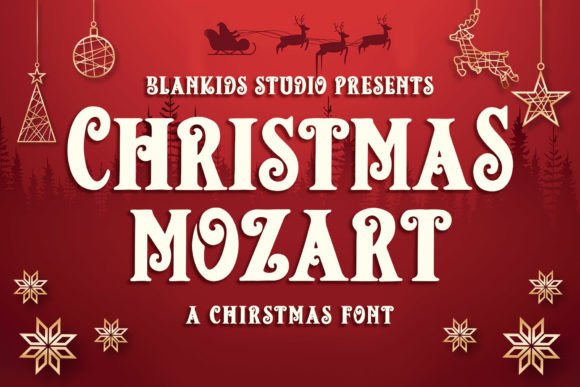 Christmas Mozart: A Festive Serif Font for Creative Web Design