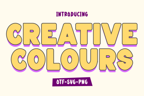 Creative Colours: A Bold Color Font for Editorial Design and Digital Publishing