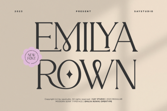 Emilya Rown: A Ligature Serif Font for Elegant Campaign Design