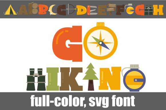 Go Hiking – A Color Font for Crafters & Small Business Branding