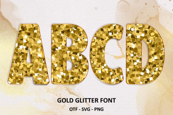 Gold Glitter Font: A Classy Typeface for Small Business Branding
