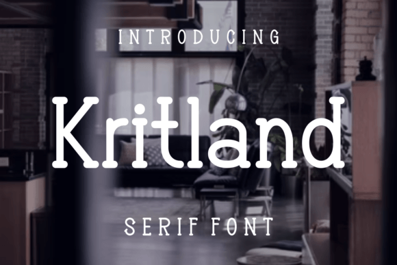 Kritland: A Neat and Casual Serif Font for Handmade Labels and Elegant Branding