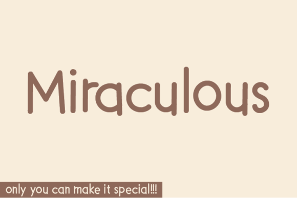Miraculous: A Natural Handwritten Font for Crafters and Sellers