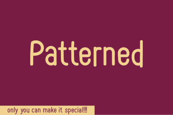 Patterned: A Natural Handwritten Font for Editorial Design and Digital Publishing