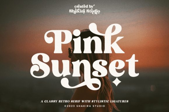 Pink Sunset: A Stylish Serif Font for Modern-Retro Web Design