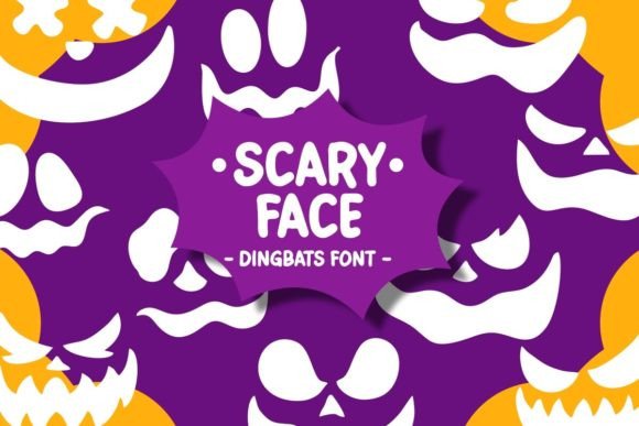 Scary Face Font: A Spooky Dingbats Typeface for Halloween Designs