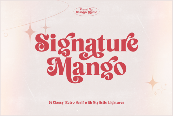 Signature Mango: A Modern Retro Serif Font for Elegant Editorial Design