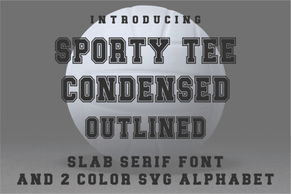 Sporty Tee Condensed Outlined Font for Bold Branding and Design