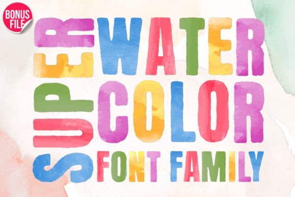 Super Watercolor: A Colorful Font for Creative Editorial Projects