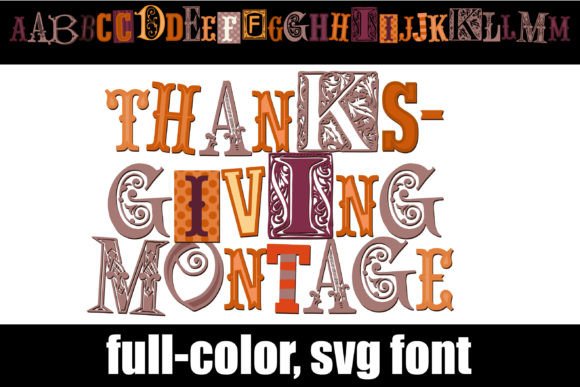 Thanksgiving Montage: A Festive Font for Seasonal Branding