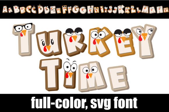 Turkey Time: A Festive Color Font for Business Branding