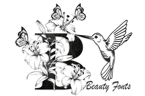 White Lily Flower: An Elegant Decorative Font for Scroll-Stopping Visuals