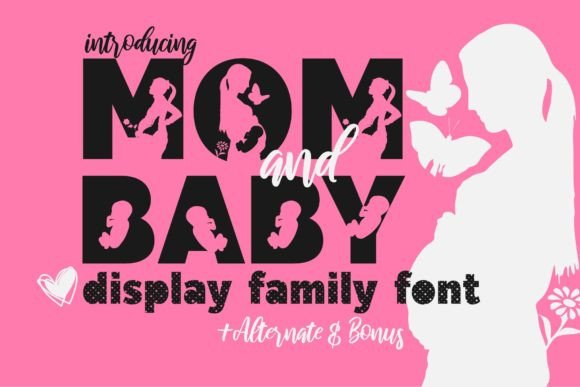 XMom and Baby Font: Stylish Decorative Typeface for Editorial Design and Digital Publishing